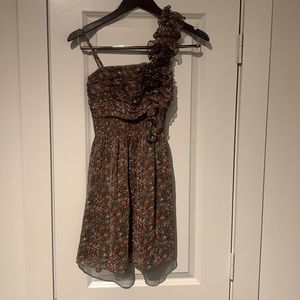 Chelsea Violet Ruffle one shoulder dress